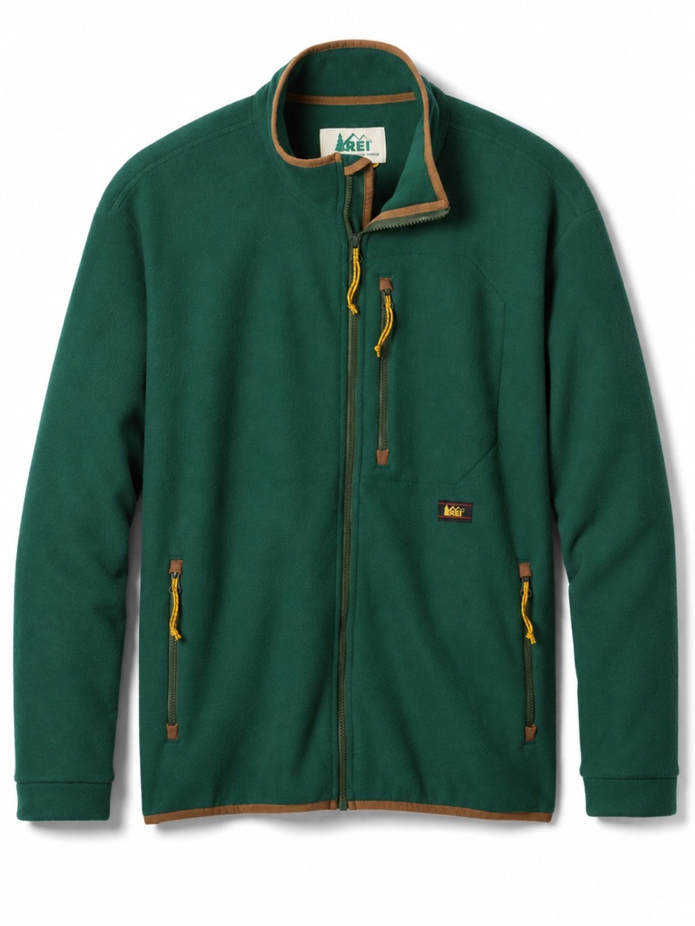 REI Co-op Trailsmith Fleece Jacket Polartec Retro Green Men's Large NWT Style 19
